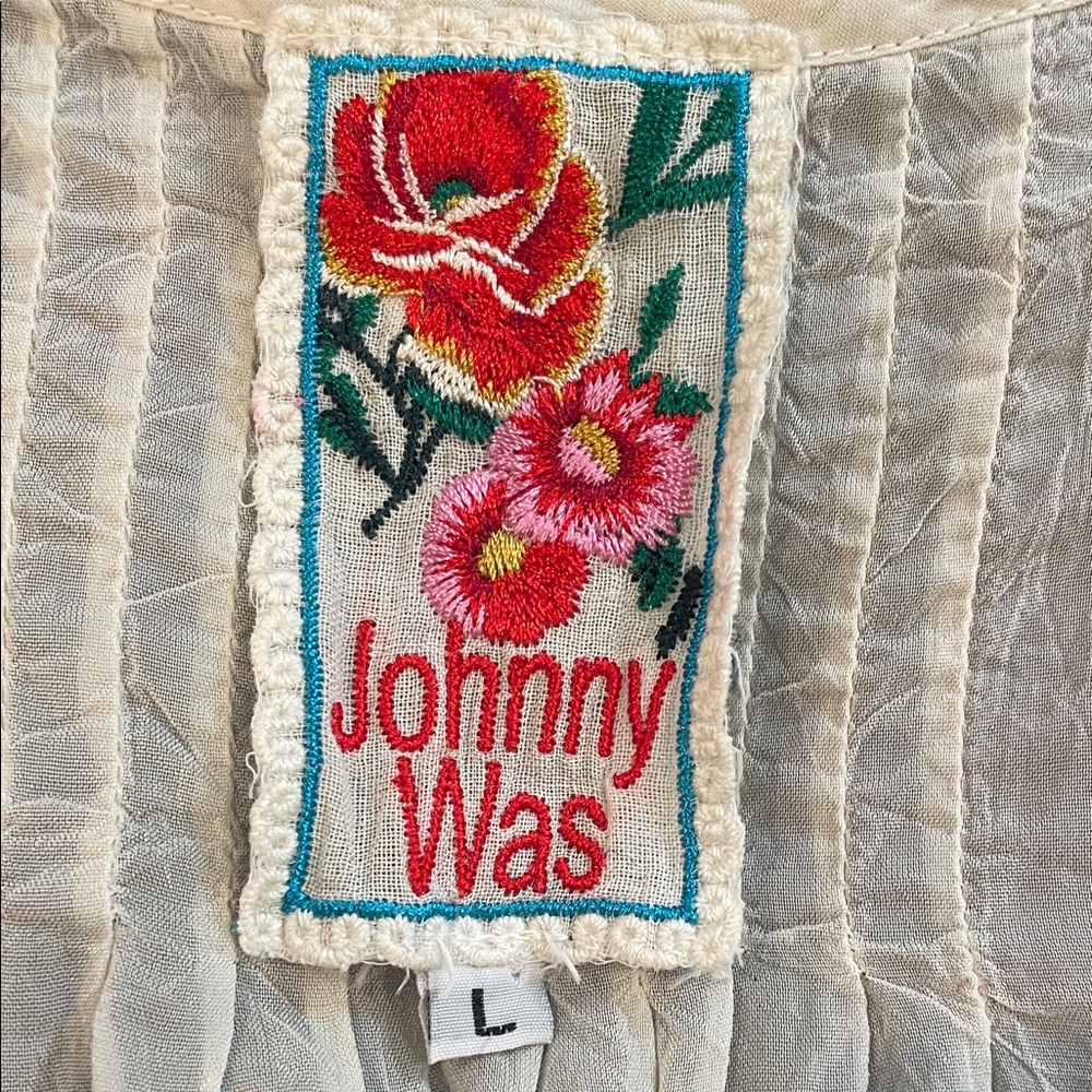 Johnny Was Cream Embroidered Lace Detail Women's Tunic Top or Dress - Picture 4 of 4